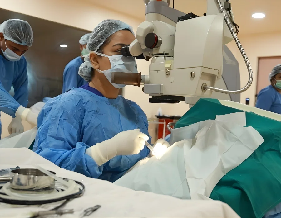 Doctor checking patient eye Image - 4 - Drishtikunj Netralaya